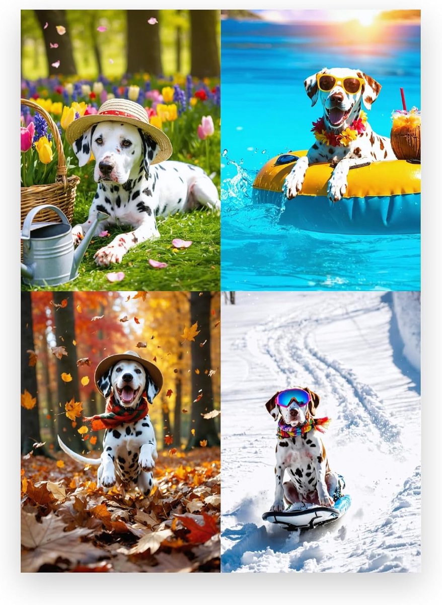 SnelShoppen - Dalmatian Kalender 2027 A4 - Wand- en Bureau Kalender met Schattige Dalmatiërs - Nederlandse Editie - Perfect voor Thuis en op Kantoor