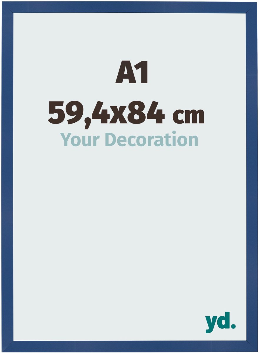 Your Decoration - Fotolijst A1 59,4x84 cm - MDF - Donkerblauw - Bologna