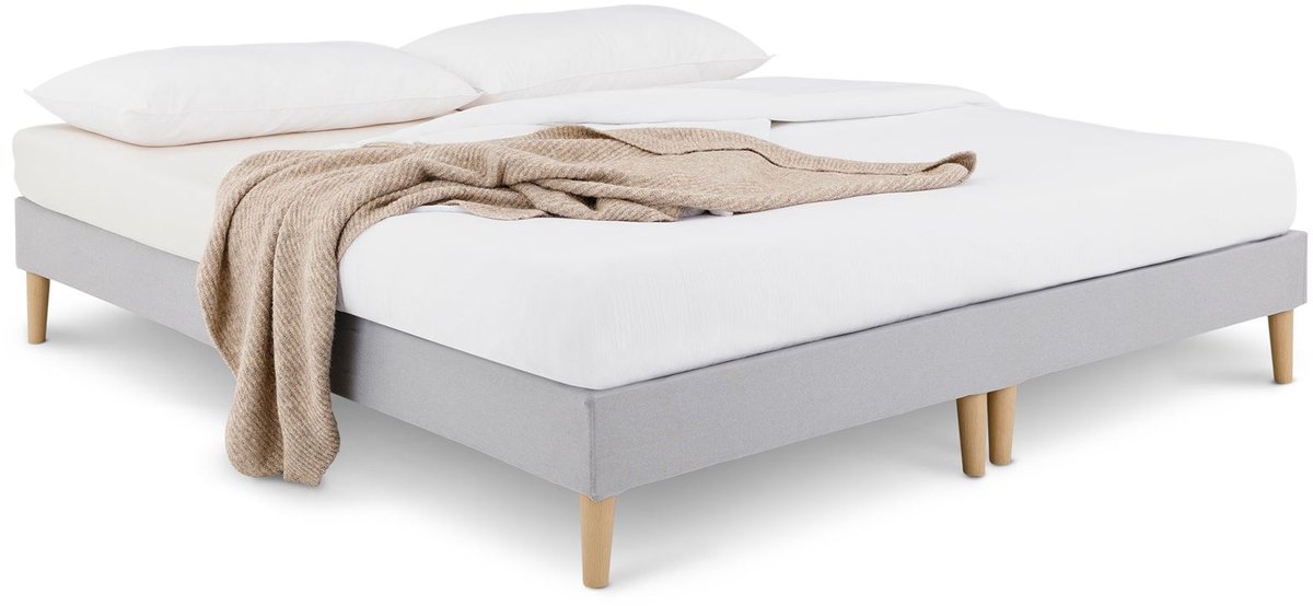 IDIMEX Futonbed RENNES 180x200 cm, gestoffeerd – grijs