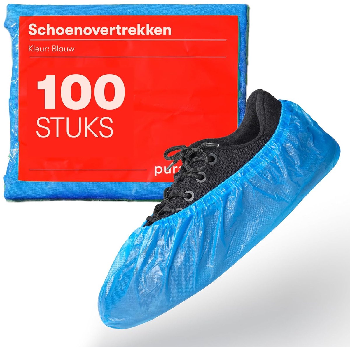 SnelShoppen - Wegwerpschoenhoezen (100 stuks), praktische CPE schoenhoezen (3g), robuuste wegwerpschoenhoezen voor hygiëne en bescherming, ideaal voor