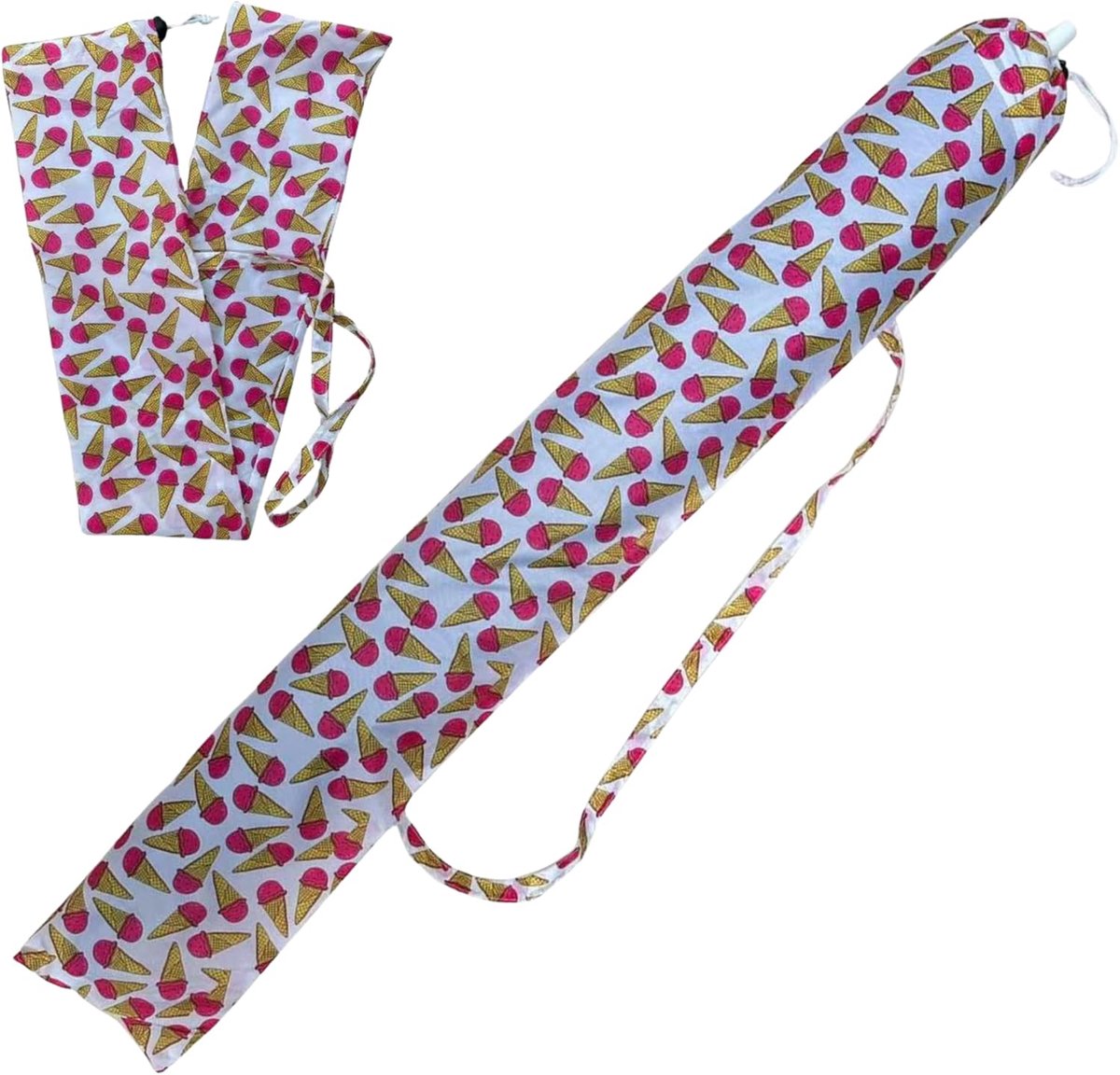 SnelShoppen - Strandparasolhoes met Stevige Handgreep - Blauwe Parasolhoes met Handvat - Vervangend Accessoire voor Strandparasols - IJsjes Ontwerp