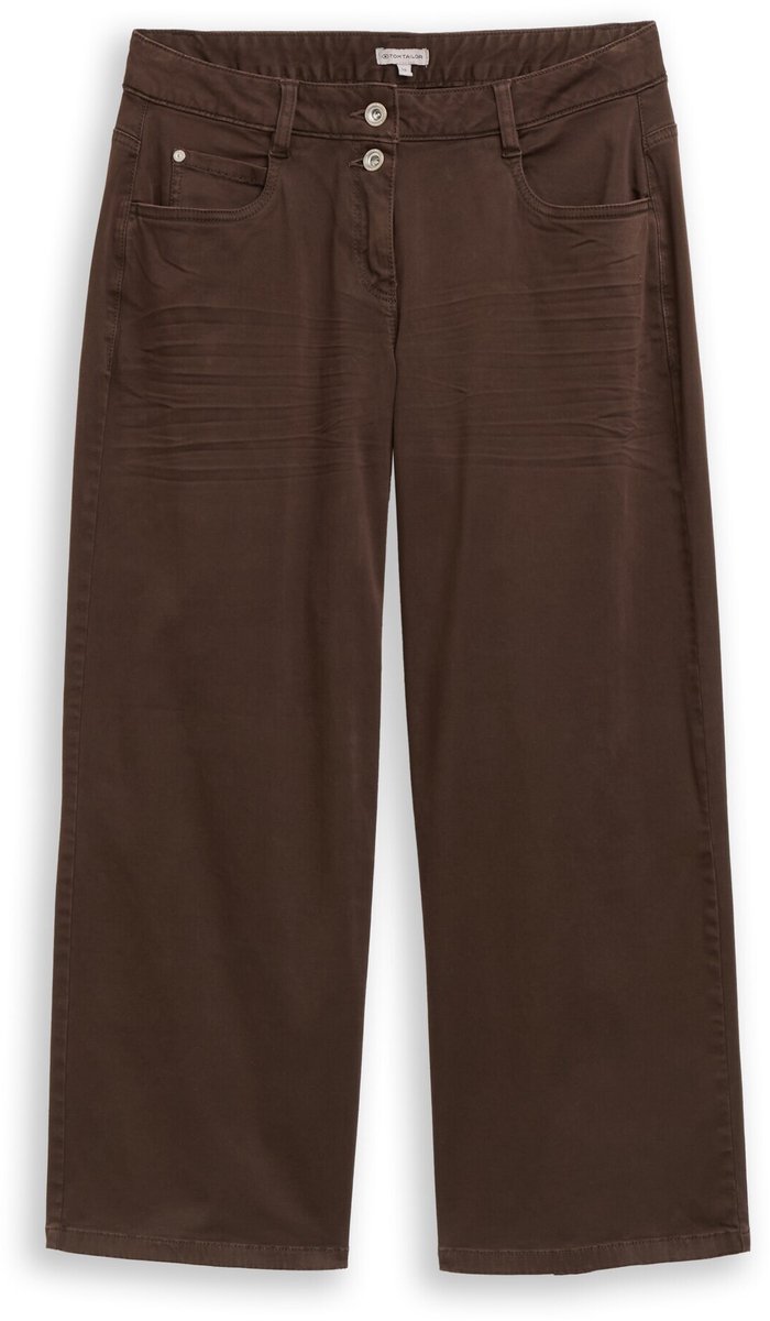 Tom Tailor - Culotte met stretch - Maat 42/28 - java dark brown