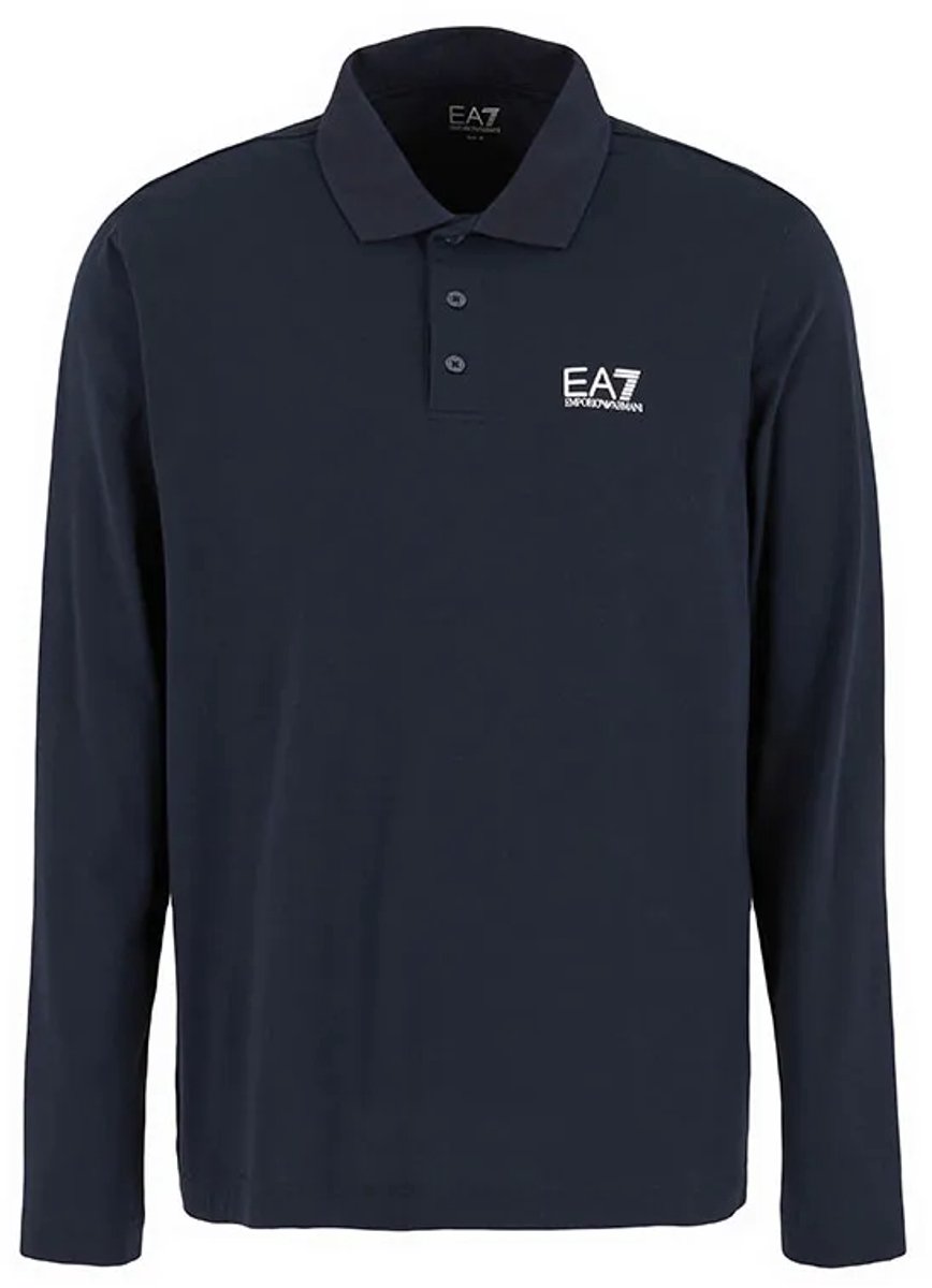 Ea7 Emporio Armani 8npf15_pjvqz Lange Mouw Poloshirt Blauw S Man