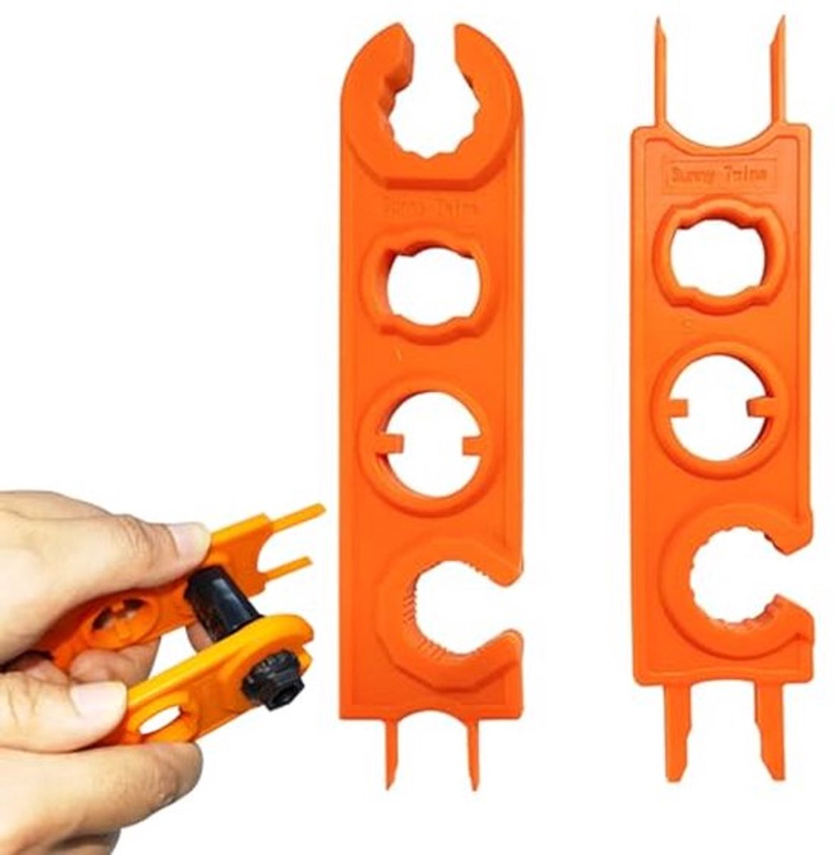 2 stuks zonneconnectorsleutels, professionele MC4-connectortool met spannerontwerp, snelspankabelsleutel voor zonnepanelen, montage/demontage van draden en stekkers