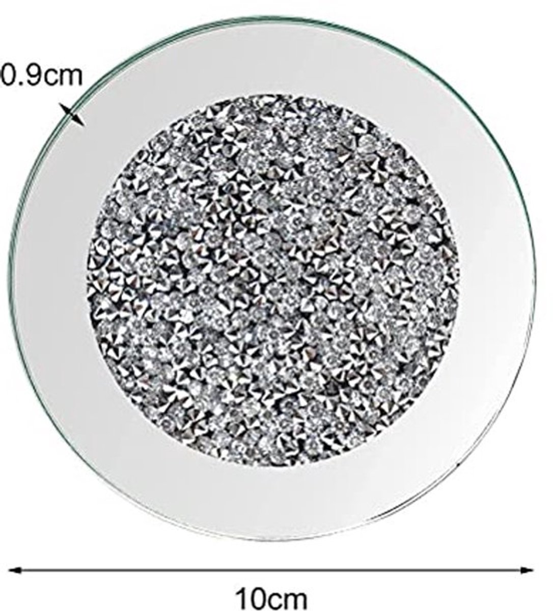 Spiegelglas Onderzetters - Vierdelige Set - 10 x 10 cm