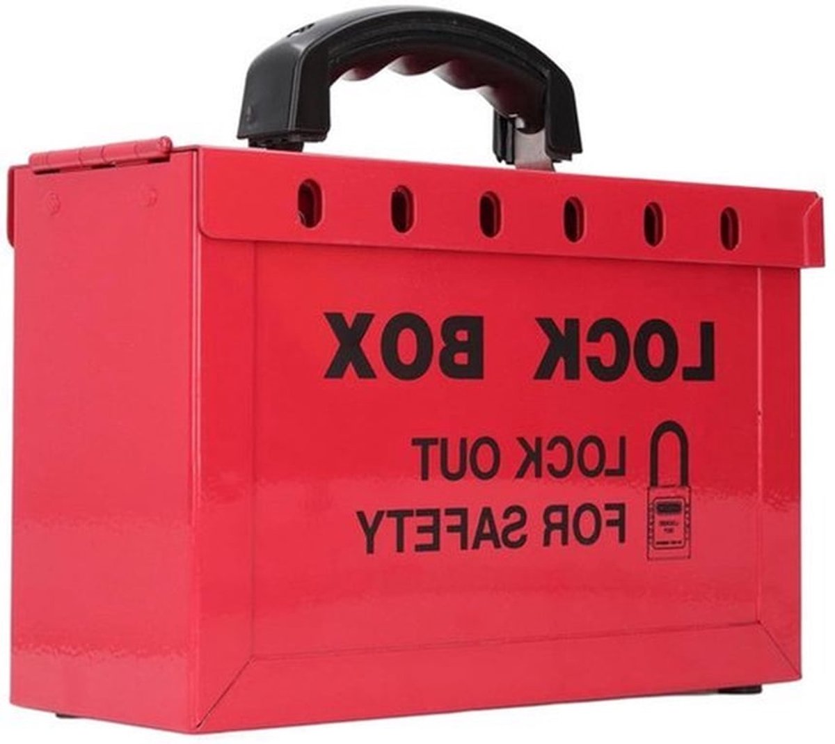 Portable Lockout Tagout Box met 13 Gauge hangslot roestvrij staal grote capaciteit - Geschikt voor OSHA naleving