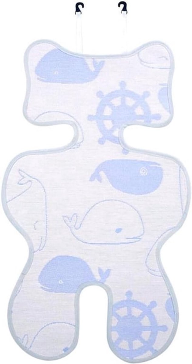 Ademend zomer-zitkussen voor buggy en kinderwagen - anti-transpiratie kussenovertrek (73 x 33 cm)