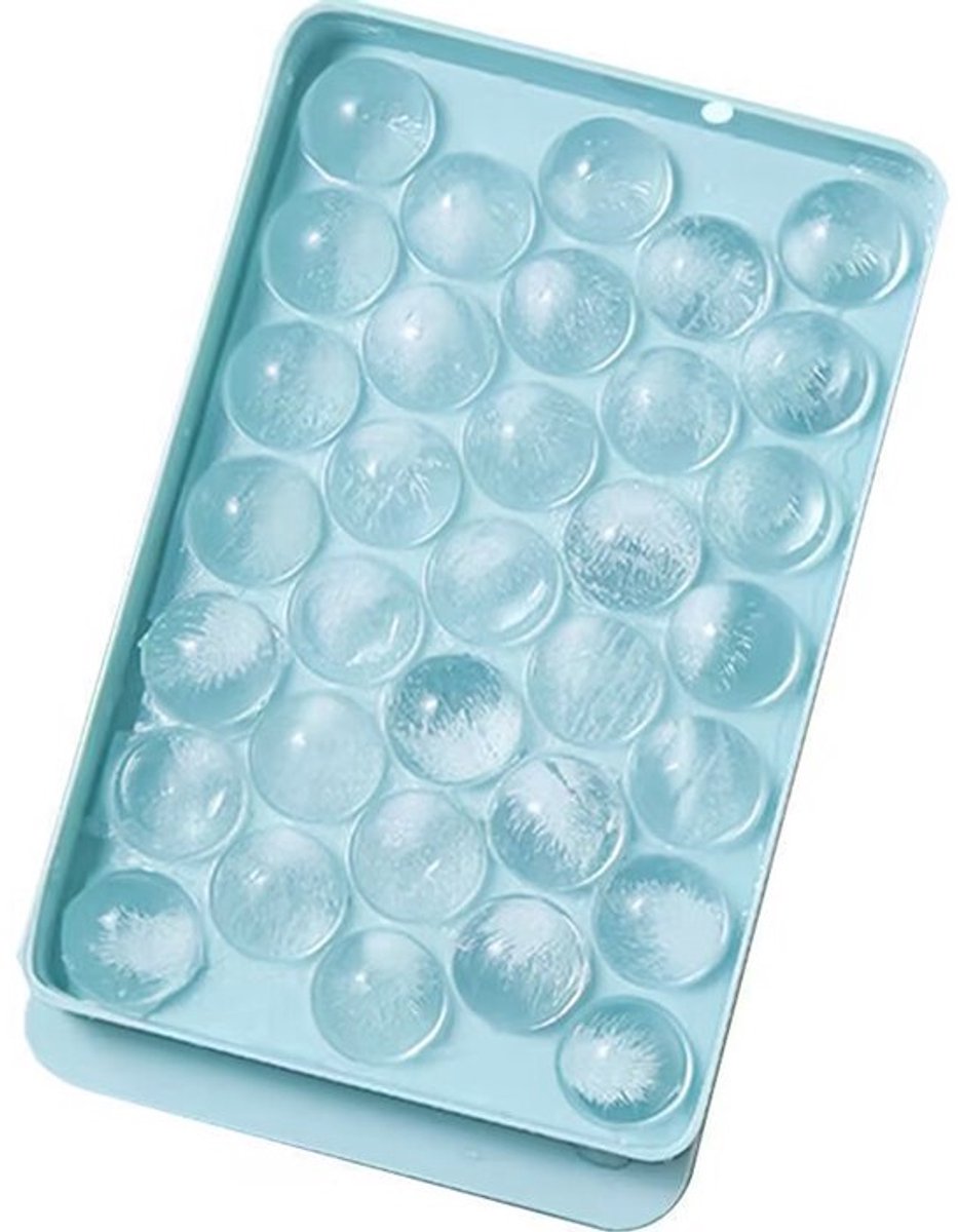IJsblokjesmachine BPA-vrije ijsblokjesmachine, perfect voor het koelen van cocktails en koffie, met eenvoudig los te maken (33 x 3 bollen)