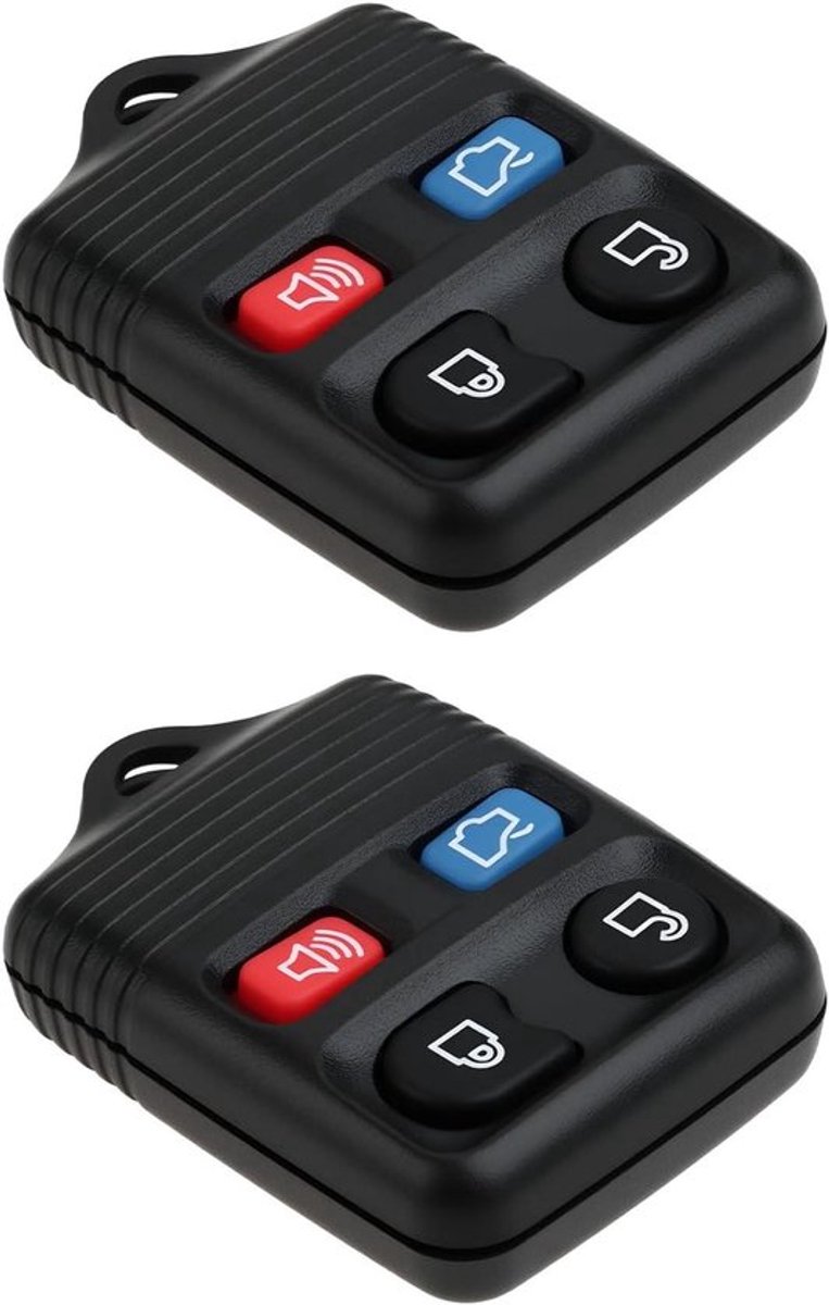 - Draadloze 4-kanaals afstandsbediening - Sleutelhanger - Zwart - Vervanging - Afstandsbediening - Compatibel met auto - Zwarte kleur - 2 stuks 4-knops afstandsbediening sleutelhanger hoesje - Geschikt voor JAGUAR X308 XJR XKR XJ8 XK8 XK8.