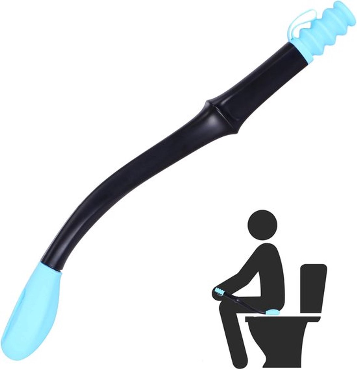 Hulpmiddel wc papier - toilet - Hulpmiddel afvegen wc papier billen - Comforthulpmiddelen - Hulpmiddelen voor ouderen - toilethulp - Comfortabel afvegen voor beperkte mobiliteit