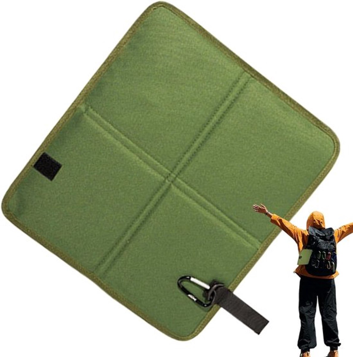 Zitkussen - Compacte, opvouwbare kussenmat, lichtgewicht, draagbare stoelhoes, waterdichte buitenvulling, comfortabel warmte-geïsoleerd schuimontwerp, stoelondersteuning voor reizen en avonturen