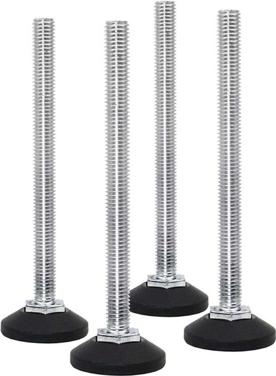 4x Verstelschroef Ø 38 mm - Draaibare Voet - M8 x 120 mm