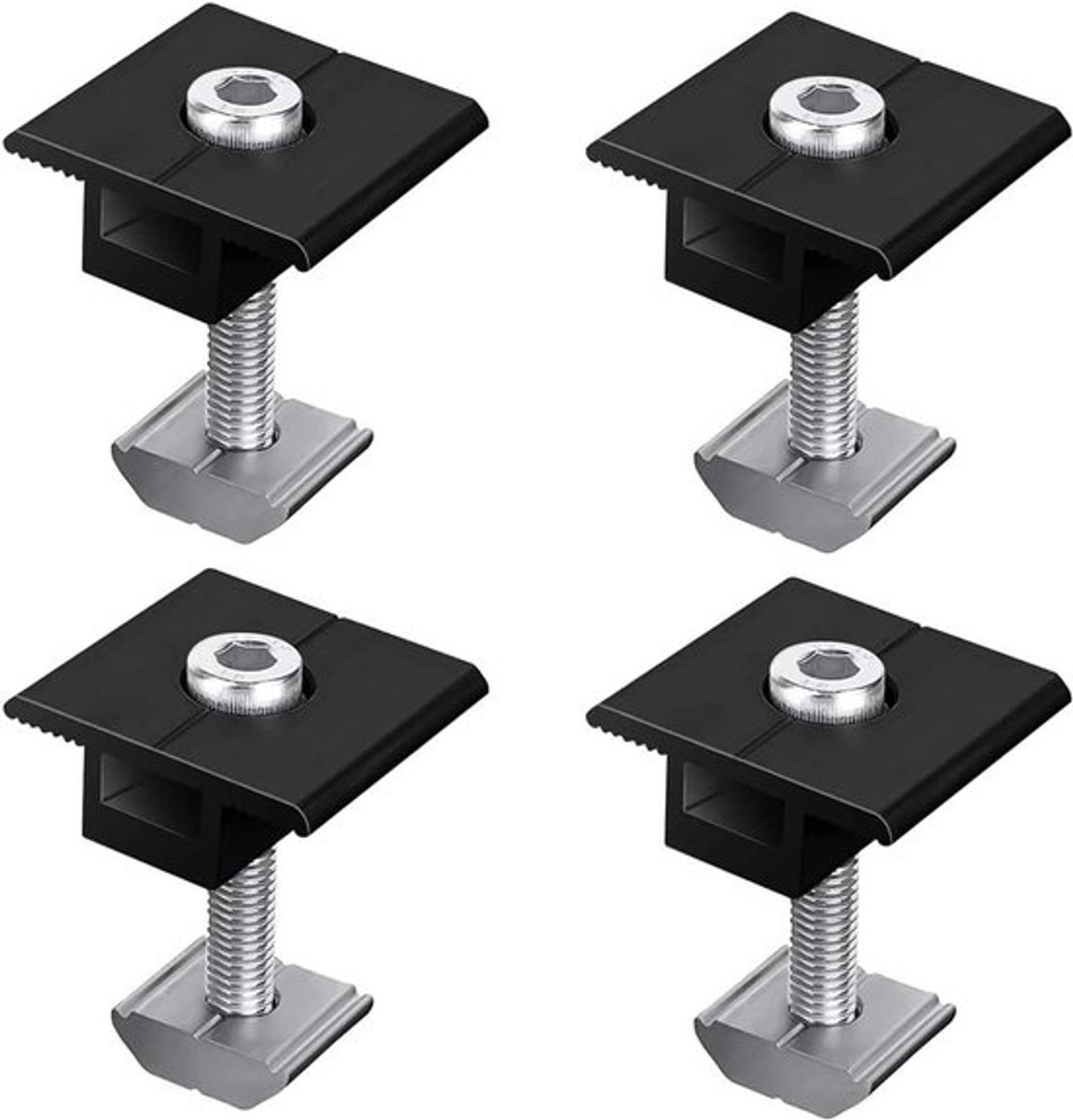 30mm aluminium zonnepaneel montagebeugels - Set van 4 stuks
