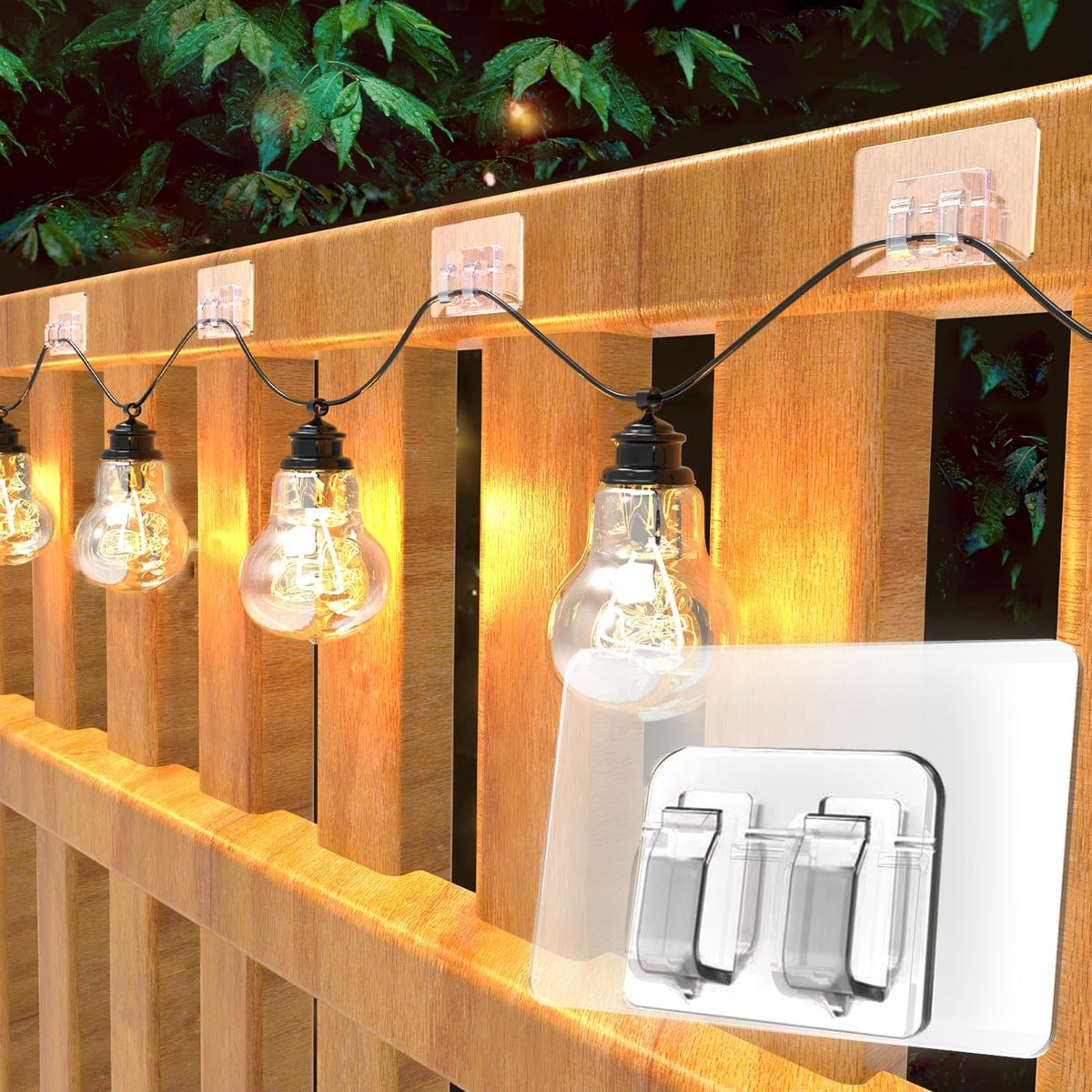 Thijox - 25 Stuks Grote Weerbestendige Kabelclips voor Buiten - Schadevrij Ophangsysteem voor Kerstverlichting, Prikkabel & Lichtsnoeren - Ideaal voor