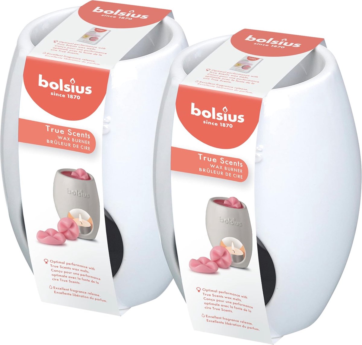 Thijox - Geurbrander Set van 2 - Witte Wax Brander Aromalamp - Ideaal voor Kamerverfrissing - Elegante Geurlampen voor Thuis, Feest en Ontspanning