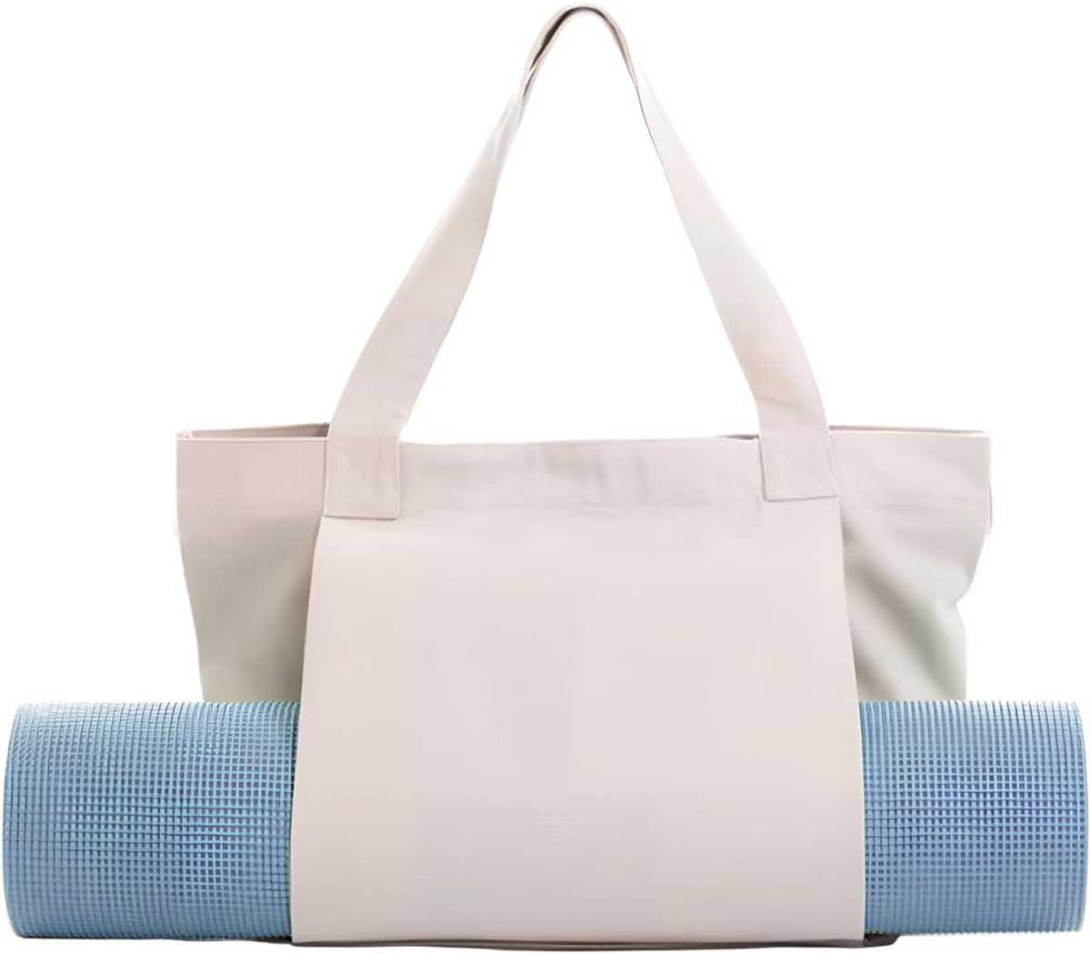 SnelShoppen - Grote Yoga Mat Tas, Canvas Sporttas voor Gym, Ruime Tote Bag voor Fitness en Pilates, Praktische Yoga Accessoires, Handwasbaar, Ideaal v