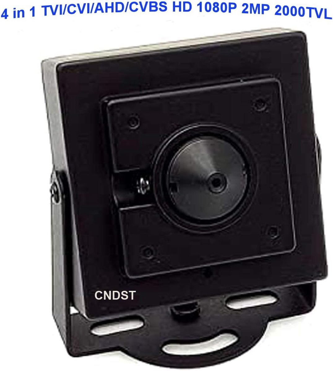 SnelShoppen - CCTV HD 1080P Low Lux Mini Beveiligingscamera 2MP 4-in-1 TVI/CVI/AHD/CVBS - Interne Veiligheidscamera met 90 Graden Kijkhoek - Metalen B