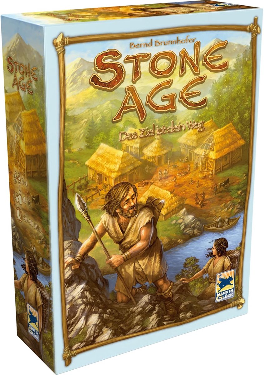 SnelShoppen - Stone Age Bordspel - Strategisch Kennerspel voor 2-4 Spelers - Geschikt voor 10+ Jaar - Uitdagende Acties en Historische Thema's - Ideaa