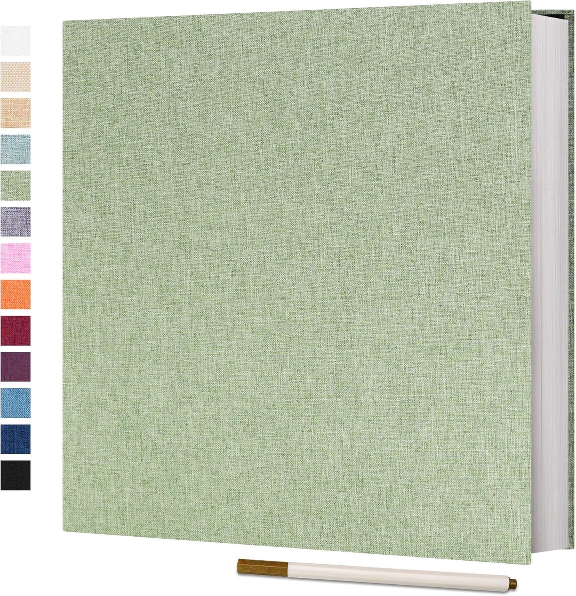 SnelShoppen - Zelfklevend Fotoalbum 60 Pagina's - DIY Herinneringen - Linnen Kaft - Perfect als Cadeau voor Trouwen, Valentijnsdag, Verjaardag, Kerst,
