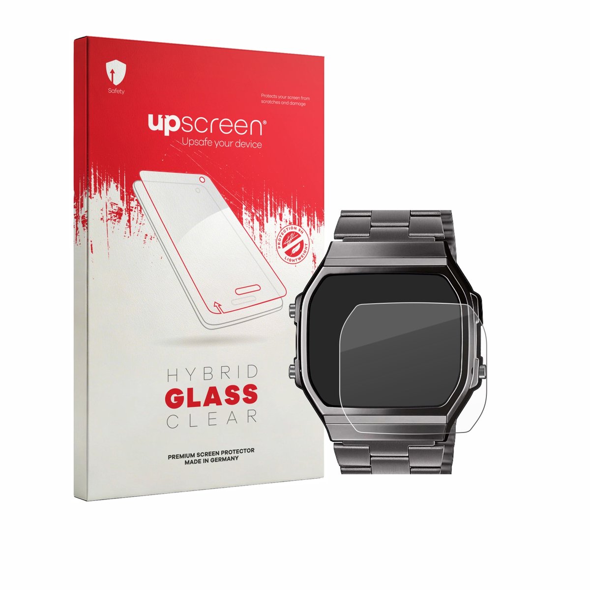 upscreen - Screenprotector voor Casio A168WEGG-1BEF - Folie Beschermfolie Beschermglas transparant