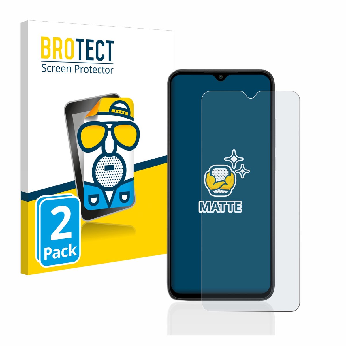 BROTECT - Screenprotector voor Xiaomi Redmi 9C - Folie Beschermfolie matte 2 Stuks