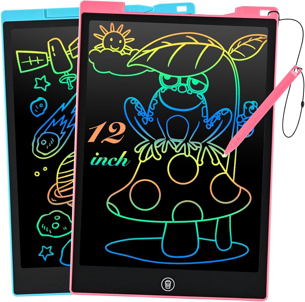 SnelShoppen - LCD Schrijfbord voor Kinderen 12 Inch, Elektronisch Uitwisbaar Tekentablet, Kleurrijk, Herbruikbaar, Creatief Speelgoed voor Kinderen 3-