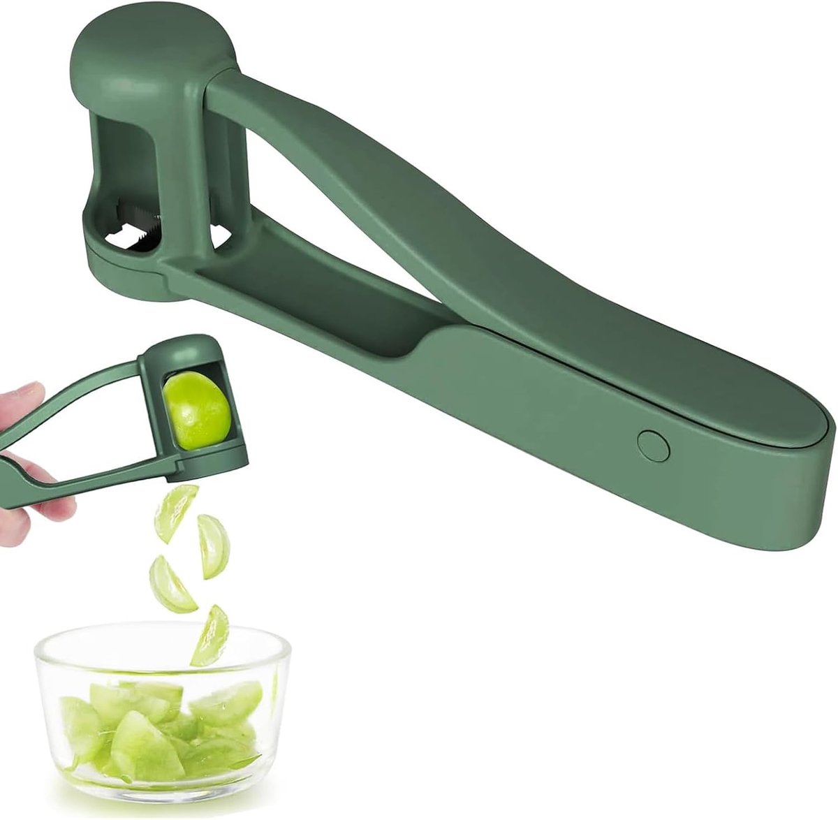 SnelShoppen - Multi-Grape Cutter voor Peuters 1-3 Jaar, Fruit Slicer voor Tomaat, Kers, Aardbei, Olijf, Ergonomische RVS Keuken Gadget met Antislip Ha