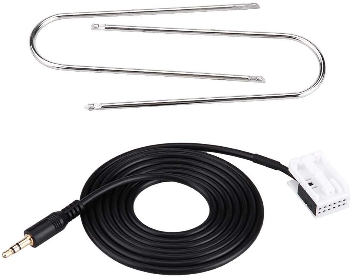 SnelShoppen - Car AUX Adapter Cable - Extra AUX Kabel voor Auto Radio Stereo - Compatibel met 307 308 407 C2 - Inclusief Radio Verwijder Tools