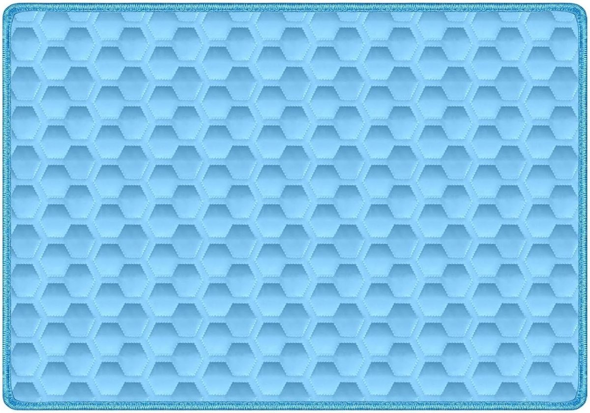 Hondenkoelmat - Koelbed Kussen - Hond Koelen - Antislip Wasbaar - XL 70x100cm - Blauw