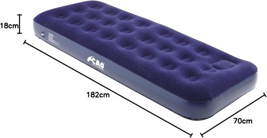 SnelShoppen - Cao Luchtbed met Ingebouwde Pomp voor 1 Persoon - Unisex - Perfect voor Camping, Feesten, Tuin en Logies - Comfortabel en Duurzaam - Lic — afbeelding 2