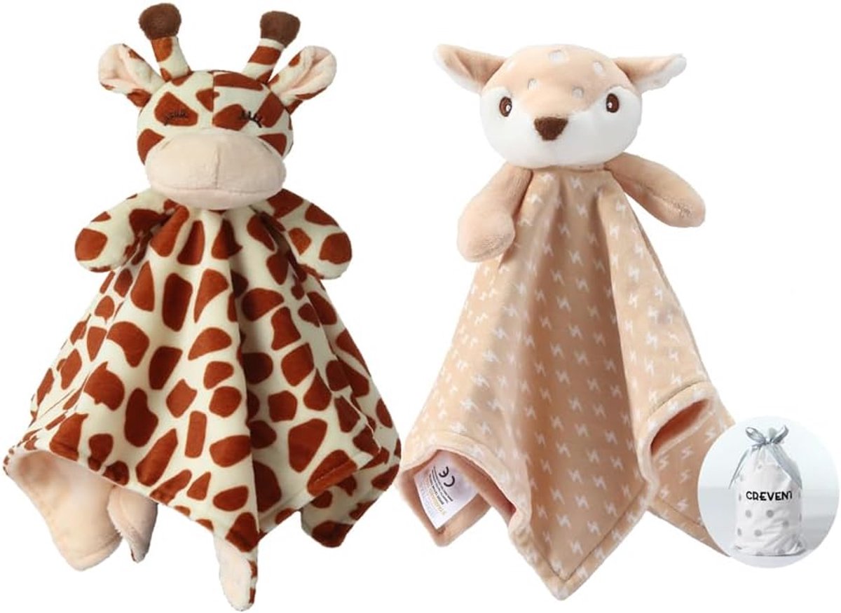 SnelShoppen - 2-Pack Cozy Plush Baby Safety Blankets, Ultra Zacht Deken voor Baby's, Hypoallergene Baby Duvet voor Jongens en Meisjes, Perfect als Ver