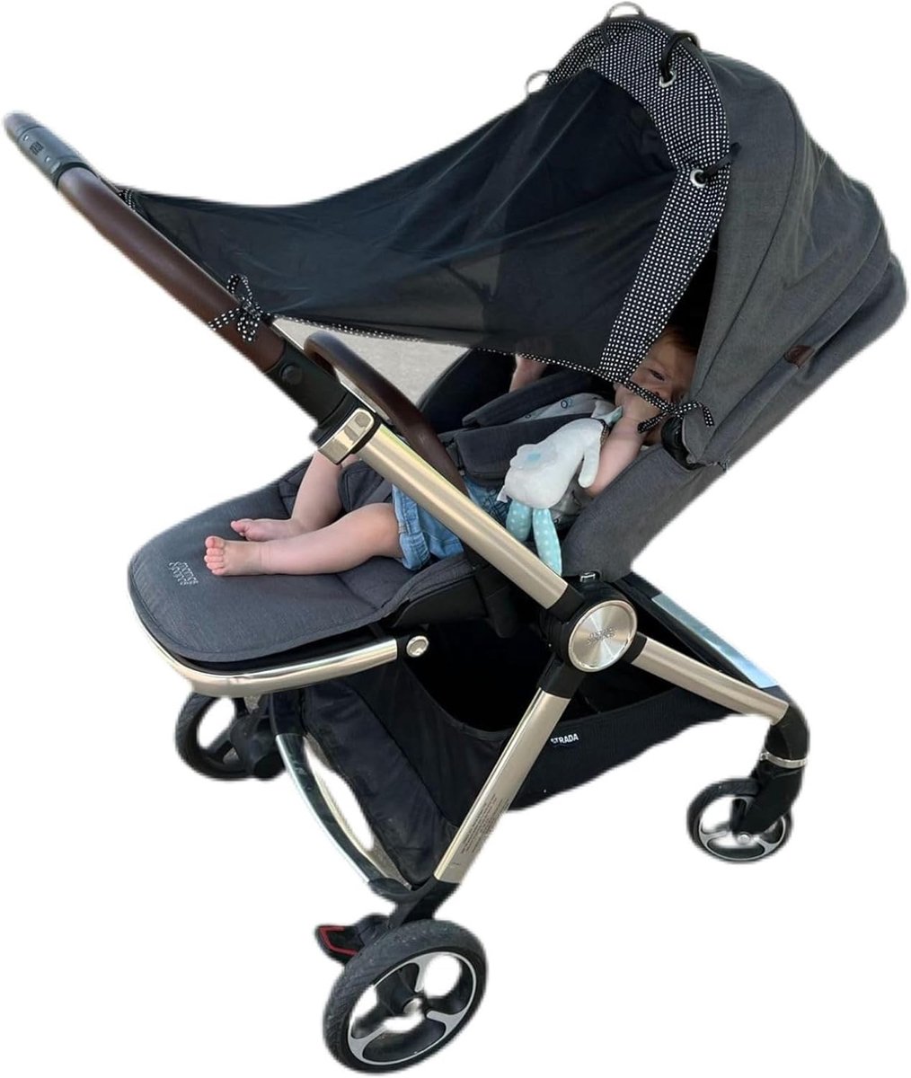 SnelShoppen - Parasol voor Kinderautostoelen en Buggy's - Universeel, Verstelbaar, Transparant - Ideaal voor Zomer, Reizen, en Buitenactiviteiten - Me