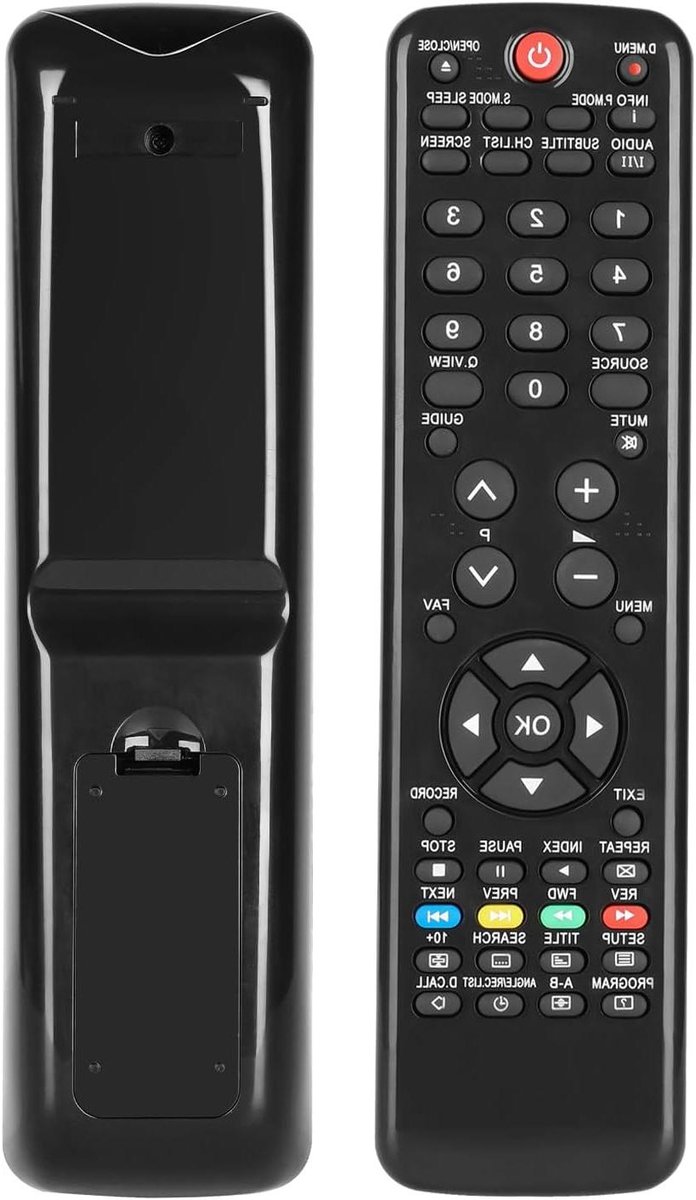 Afstandsbediening - Universele Controller - TV Bediening - Geen Programmering Nodig - 10 Meter Bereik - Zwart