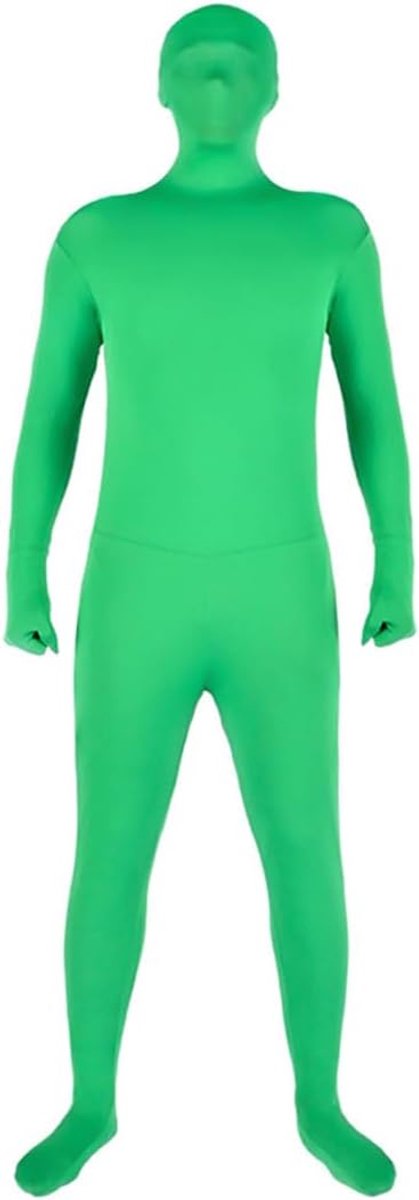 SnelShoppen - Full Body Chromakey Groene Bodysuit Unisex Volwassenen Stretch Kostuum voor Foto Video Special Effects Cosplay Carnaval Festival 180cm