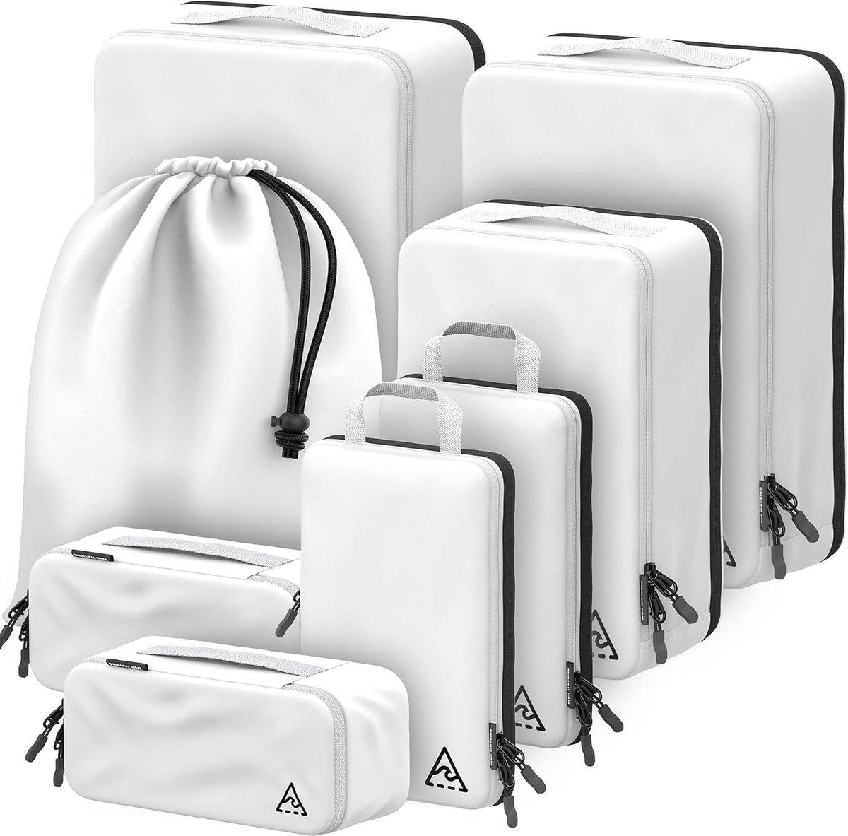 SnelShoppen - 8-delige Luxe Compressie Packing Cubes voor Reizen - Maximaliseer Ruimte in Koffer met Dubbele Capaciteit, Luxe Compressie Cubes in Groo