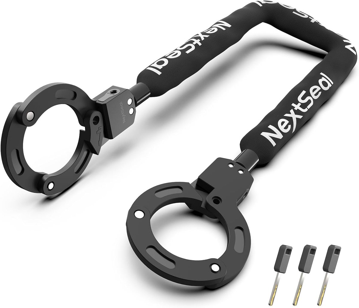 SnelShoppen - Scooterslot, Fietsslot met Sleutelloze Vergrendeling, Gehard Staal Kettingslot 6mm Dikte, Veiligheidsaccessoires voor Elektrische Scoote