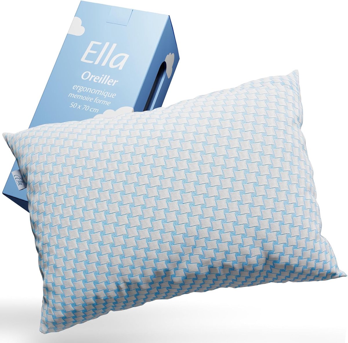 SnelShoppen - Ergonomisch Neksteunkussen 50 x 70 cm - Verstelbare Vulling - Orthopedisch Kussen voor Nekpijn - Ideaal voor Zijslapers, Rugslapers en B