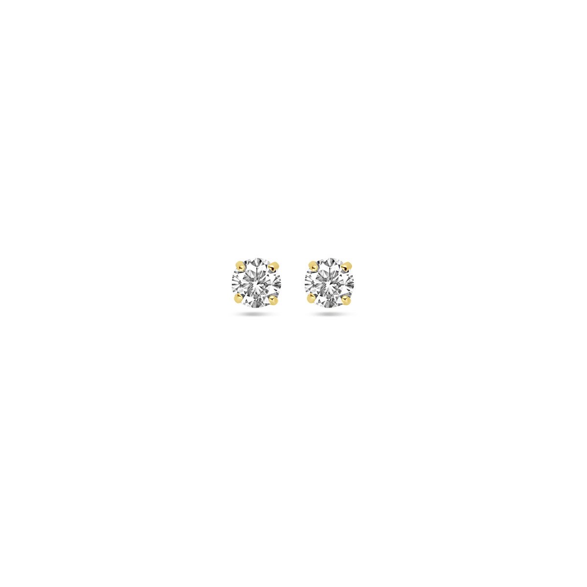 Marie Celeste oorknoppen zirkonia - 3 mm - Goud