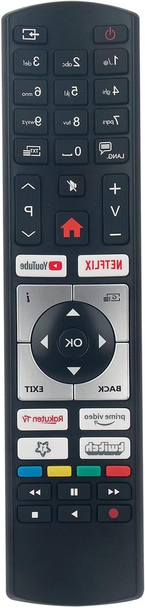 TV Afstandsbediening - Universele Vervanger - TV Bediening - Direct Klaar Voor Gebruik - 10 x 5 x 2 cm