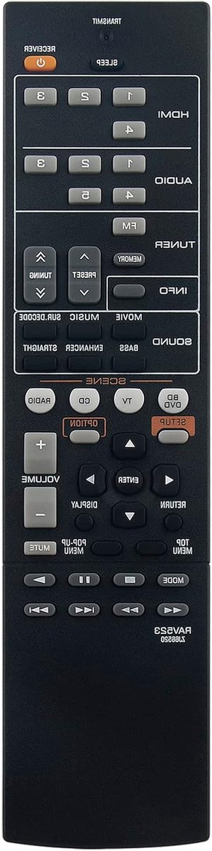 Universele Afstandsbediening - Vervangende Bediening - Home Cinema Bediening - Directe Werking - 4x12x0.3 cm - Zwart