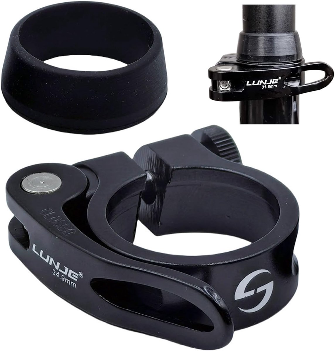 SnelShoppen - Fiets Zadelklem Aluminium Legering - Snelle Ontgrendelingsmechanisme - 28.6 mm, 31.8 mm, 34.9 mm - Lichtgewicht en Duurzaam - Inclusief