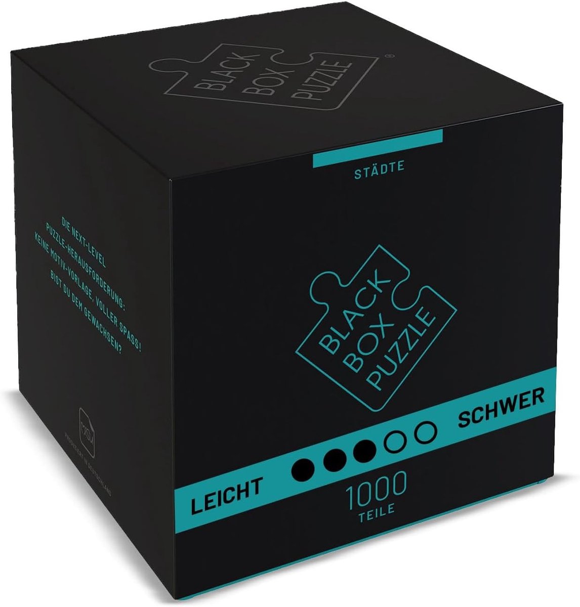 SnelShoppen - Black Box Puzzel 1000 Stukken - Zwartdoos Puzzel met Verrassingsmotief, Uitdagende Puzzel voor Volwassenen en Kinderen vanaf 14 jaar - S