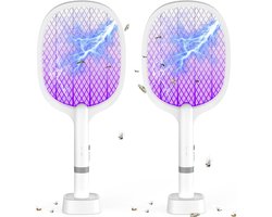 Elektrische insectenmepper 5000V met USB-C oplaadstation en muggenlamp