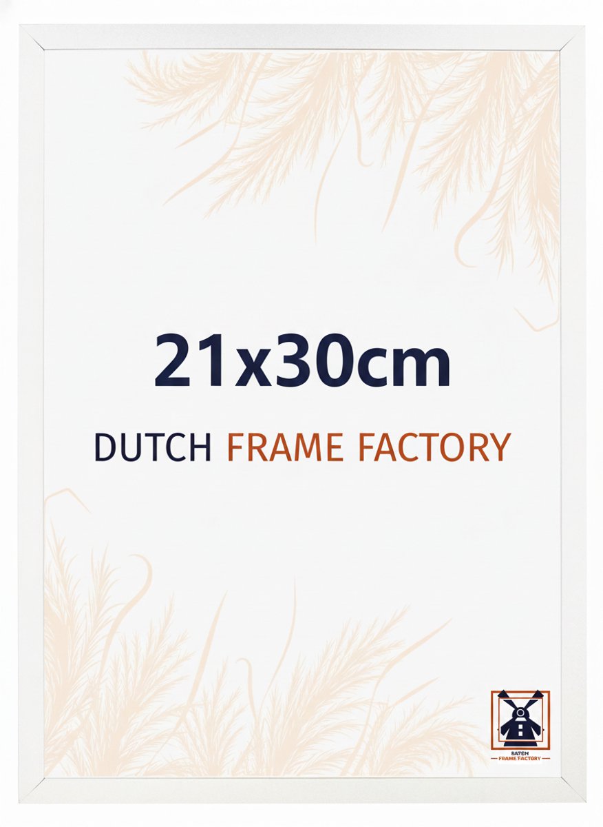 Fotolijst 21x30 cm - MDF - Wit Hoogglans - Benno