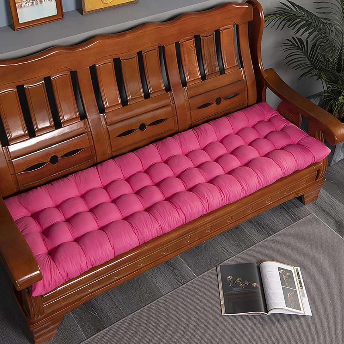 Palletbankkussens - Tuinkussen - Comfortabel Zitten - Extra Dik - 48 x 120 cm - Roze