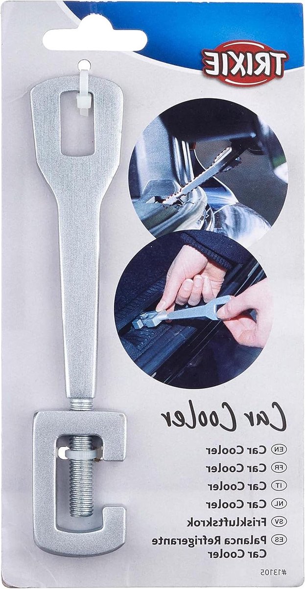 Auto Koeler - Verse Lucht - Honden Vervoer - Verstelbare Lengte - 10 x 3 cm - Zilver
