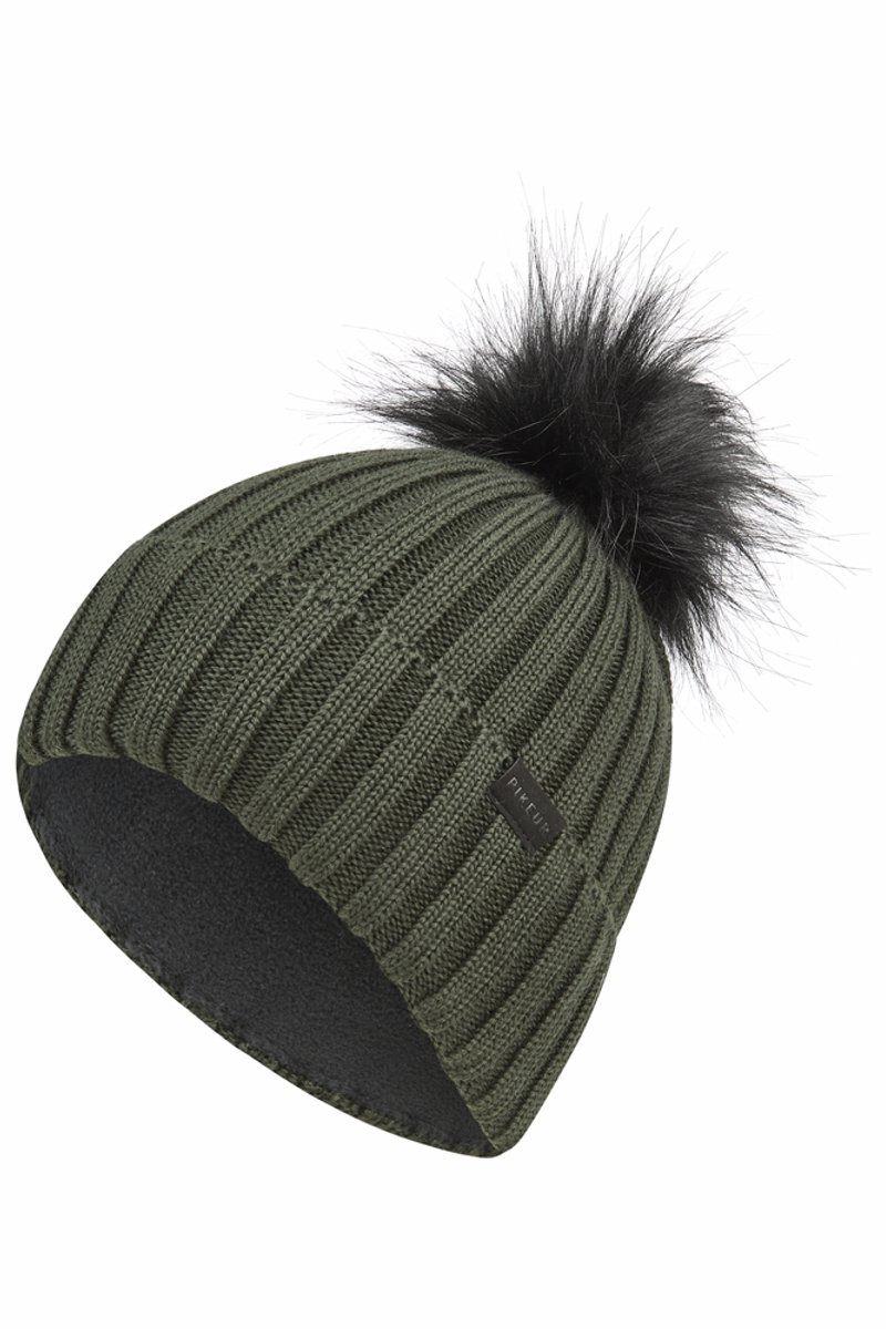 Pikeur FW25 Pikeur Muts Pompon Diep Khaki 55/57