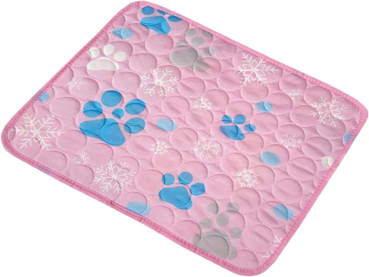 Honden Koelmat - IJs Zijden Kussen - Hitte Ontlasting - Verbeterde Ventilatie - 60 x 50 cm - Roze