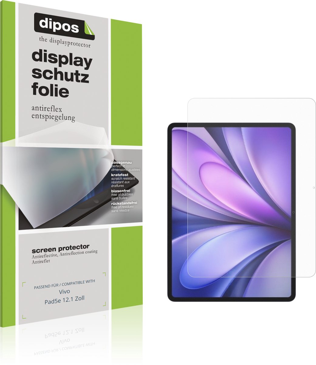 dipos – 2x Matte Beschermfolie geschikt voor Vivo Pad5e 12.1 Zoll | Krasbestendige & antireflecterende Screenprotector Ultra-Thin