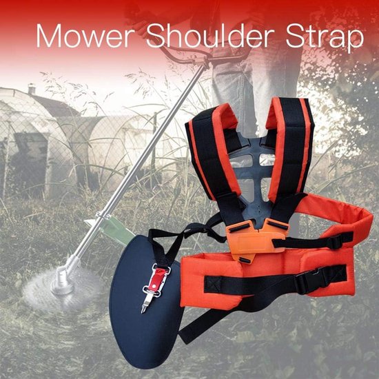 SnelShoppen - Universele verstelbare grastrimmer harnas met gewatteerde schouderriem, comfortabele dubbele schouderriem, nylon grasmaaier riem voor bo van Snelshoppen — afbeelding 4